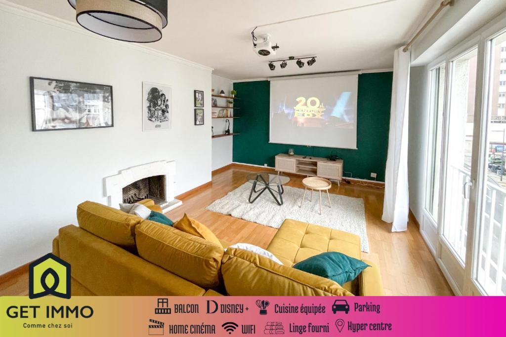 Appartement Cinéma T3 Disney+ Balcon Hyper-centre *